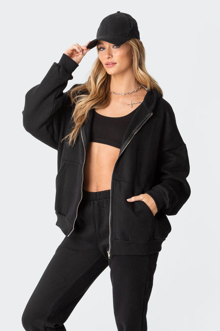 Nova Oversized Hoodie - Black