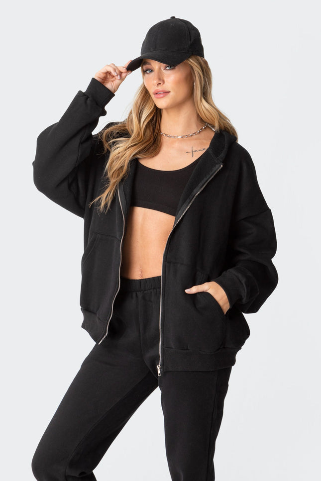 Nova Oversized Hoodie - Black