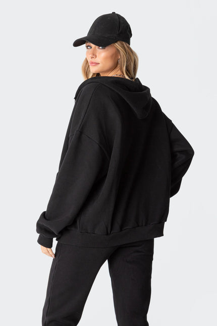 Nova Oversized Hoodie - Black