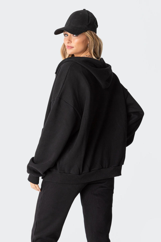 Nova Oversized Hoodie - Black