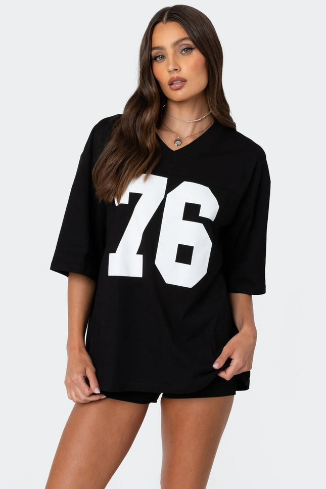 76 Oversized T-Shirt - Black