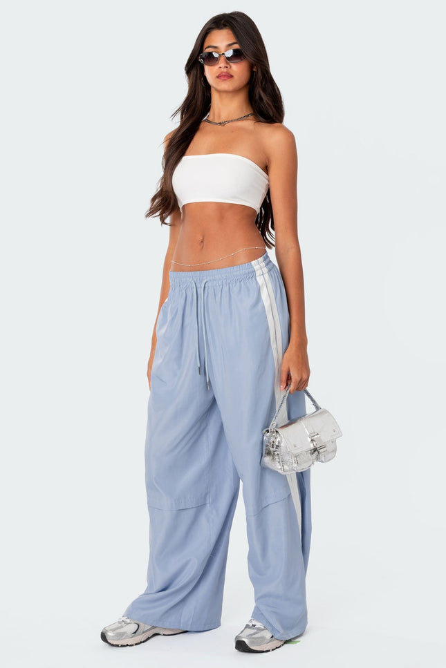 Fauna Nylon Track Pants - Light Blue