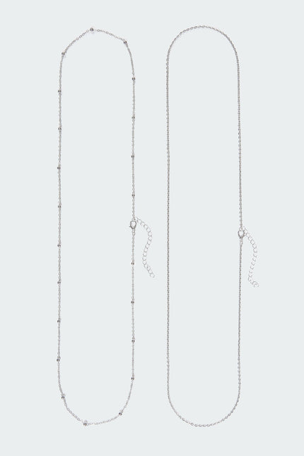 Sissy Pack Of 2 Belly Chains - Silver