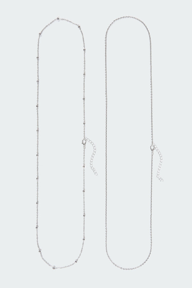 Sissy Pack Of 2 Belly Chains - Silver