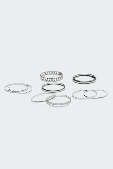 Bangle Bracelet Pack - Silver