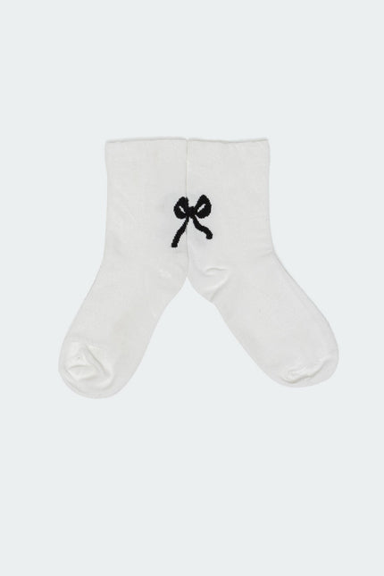Bow Socks - White