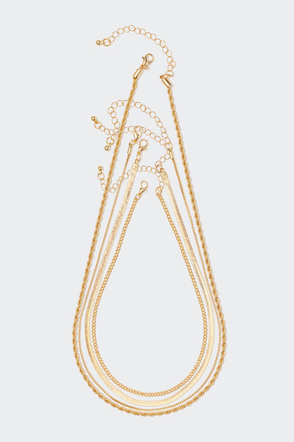 Multi Chain Necklace Pack - Gold