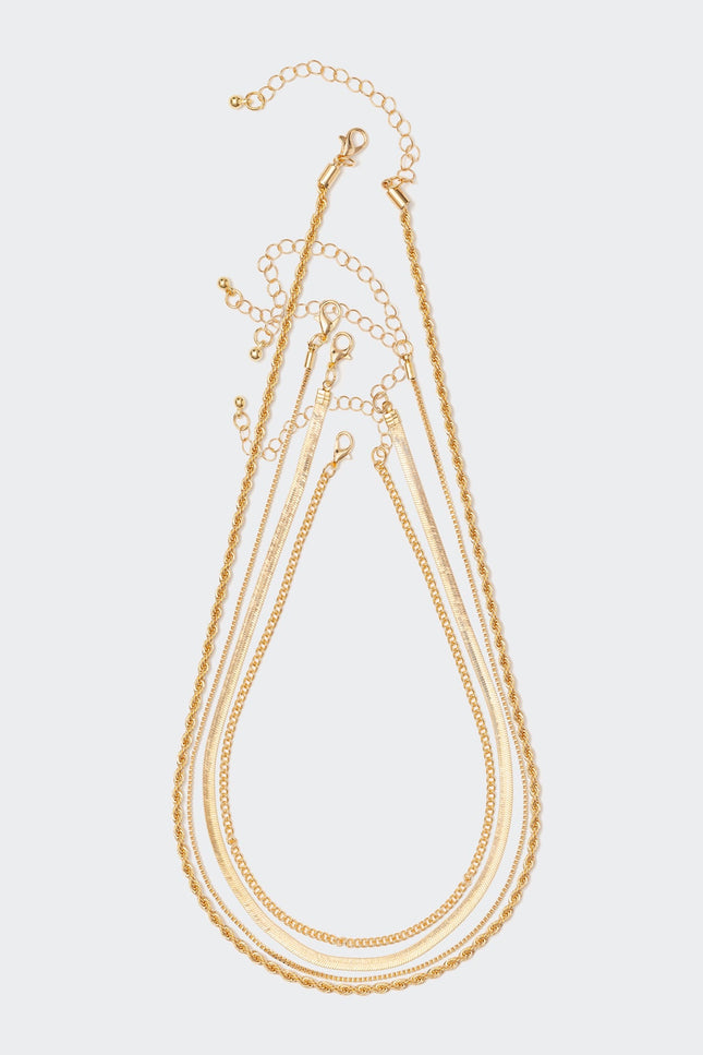 Multi Chain Necklace Pack - Gold