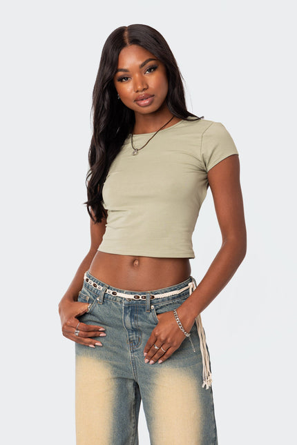 Bambi Open-Back T-Shirt - Green