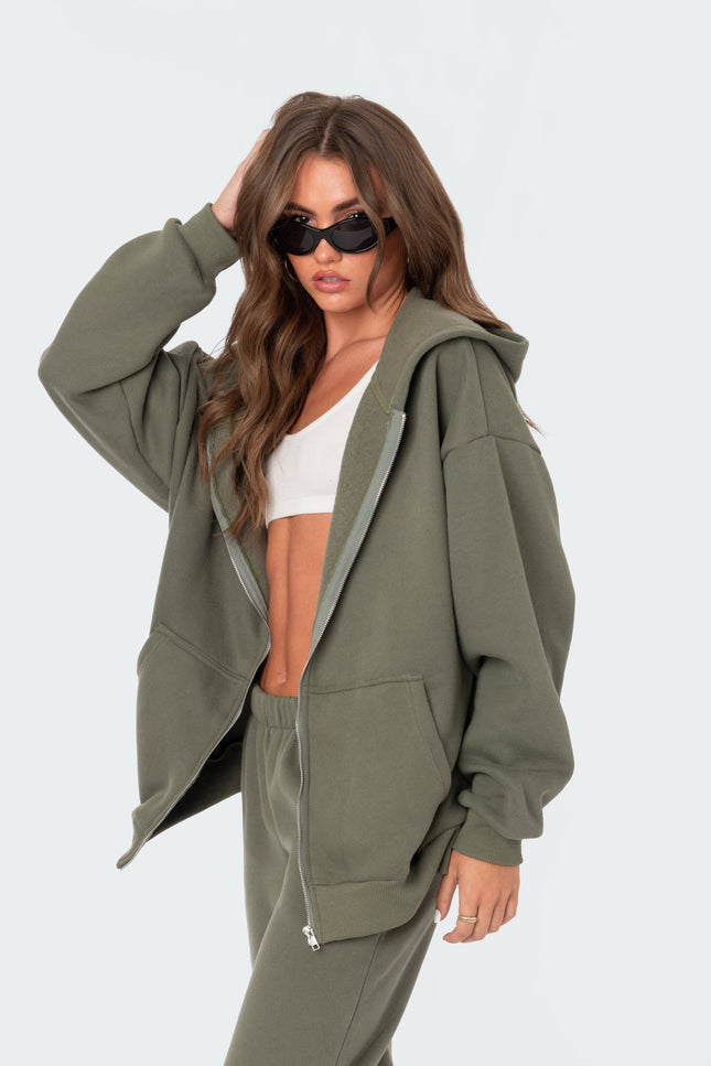 Nova Oversized Hoodie - Olive
