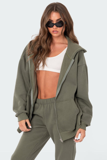 Nova Oversized Hoodie - Olive