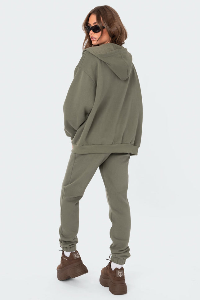 Nova Oversized Hoodie - Olive