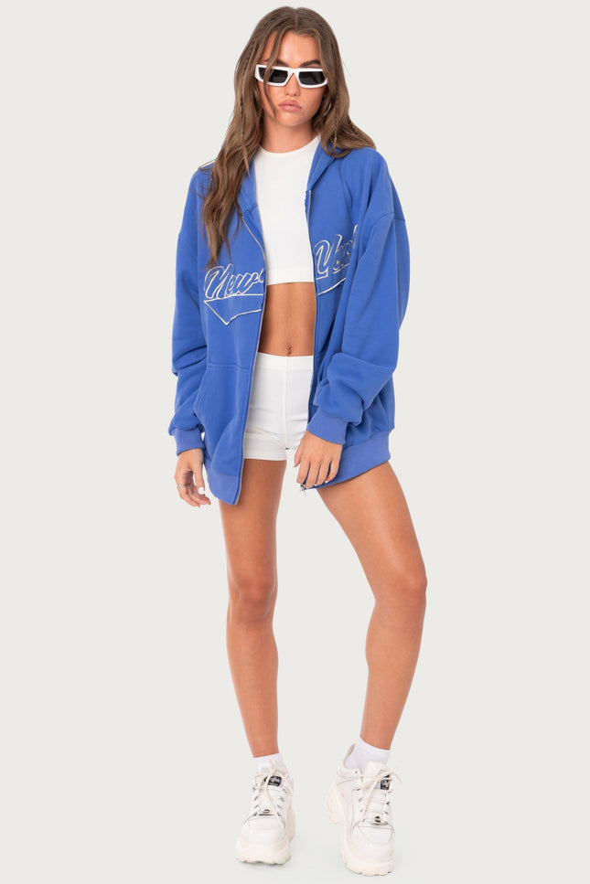 New York Oversized Hoodie - Blue