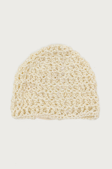 Lulu Crochet Beanie - Cream