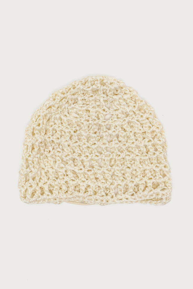 Lulu Crochet Beanie - Cream