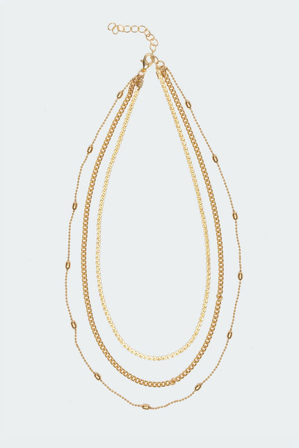Minted Layered Necklace - Gold