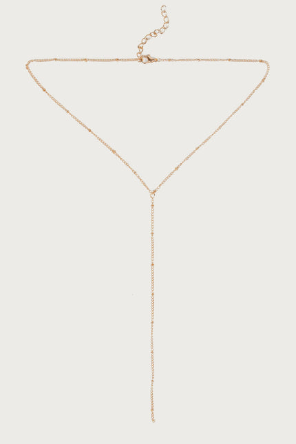Cascading Drop Chain Necklace - Gold