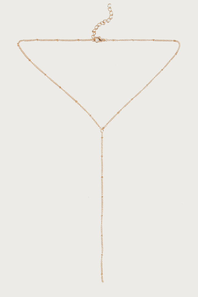 Cascading Drop Chain Necklace - Gold