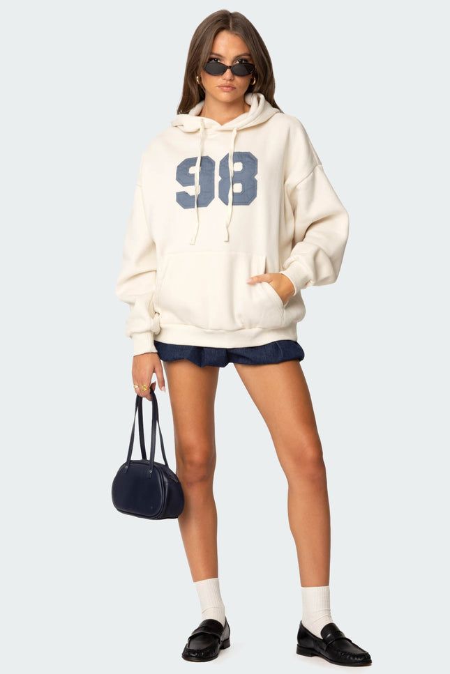 98 Oversized Hoodie - Cream
