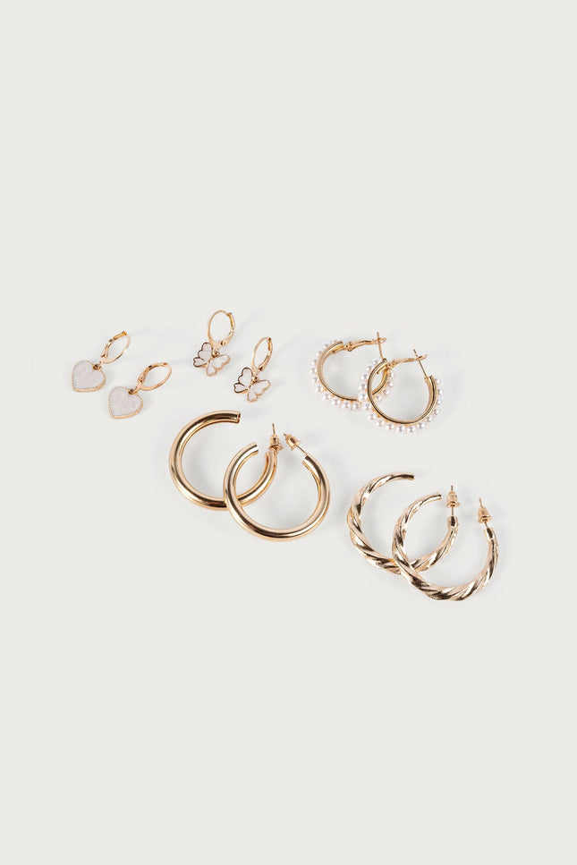 Hoop Earring Pack - Gold