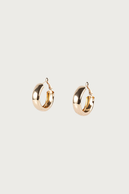 Lux Wide Hoop Earrings - Gold