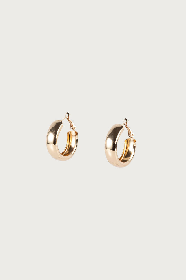 Lux Wide Hoop Earrings - Gold