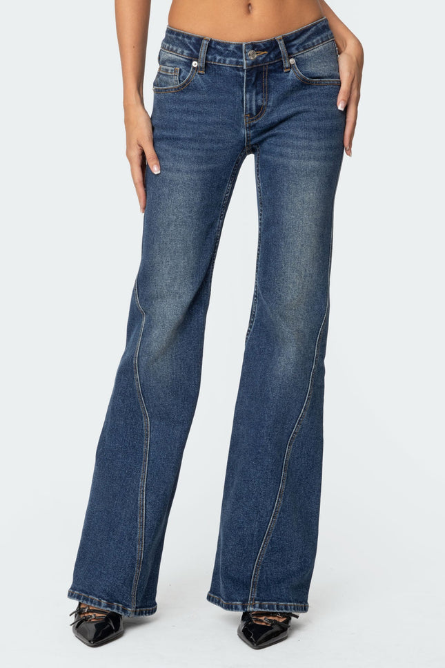 Colton Low Rise Bootcut Jeans - Blue