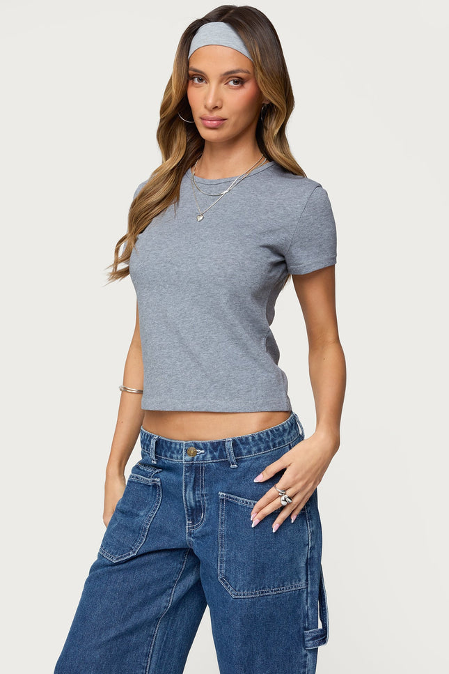 Nikkey Semi Sheer T Shirt - Gray Melange