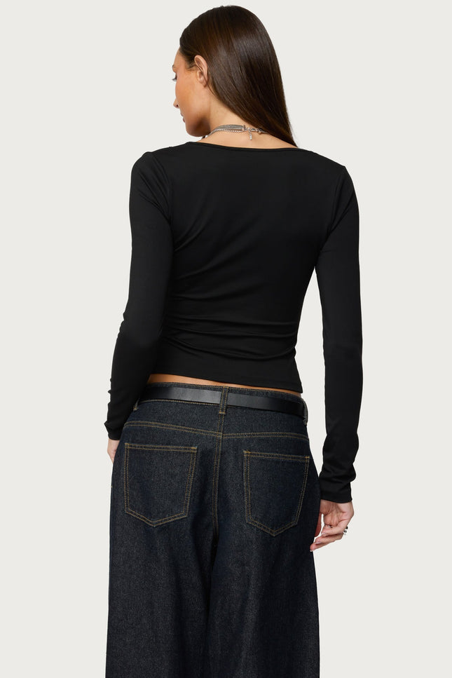 Zeya Lacey Keyhole Top