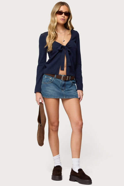 Demi Tie Front Knit Cardigan