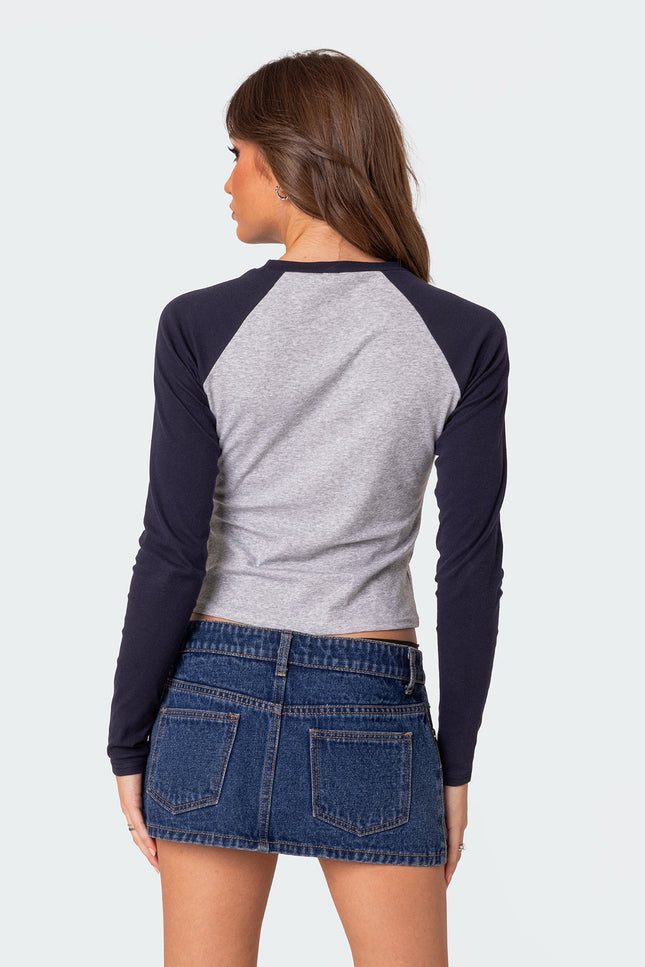 Raya Long Sleeve T Shirt - Gray Melange