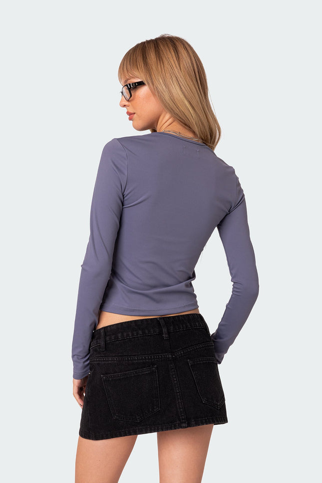 Tay Long Sleeve Top - Dark Gray
