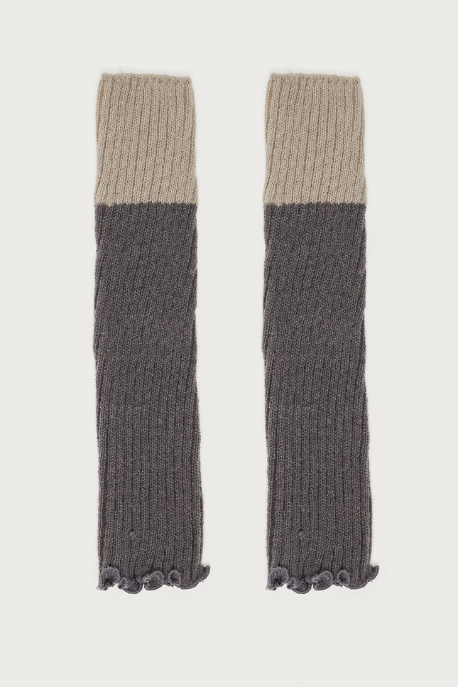 Bundled Babe Contrast Ribbed Leg Warmers
