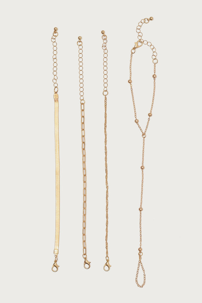 Handchain & Bracelet Pack - Gold