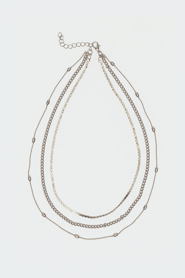 Minted Layered Necklace - Silver