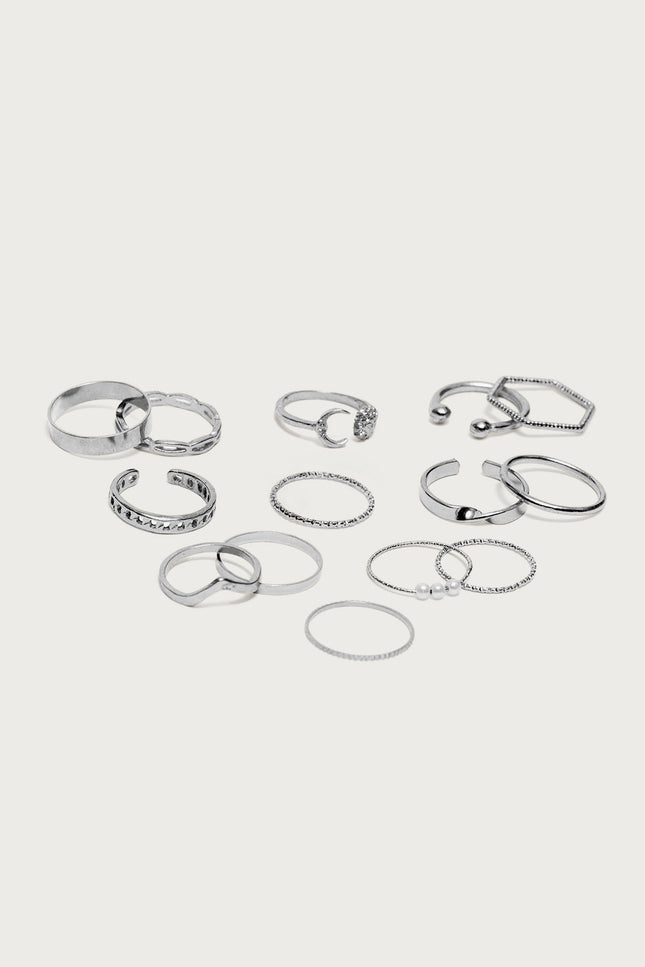 Assorted Stacking Ring Pack - Silver