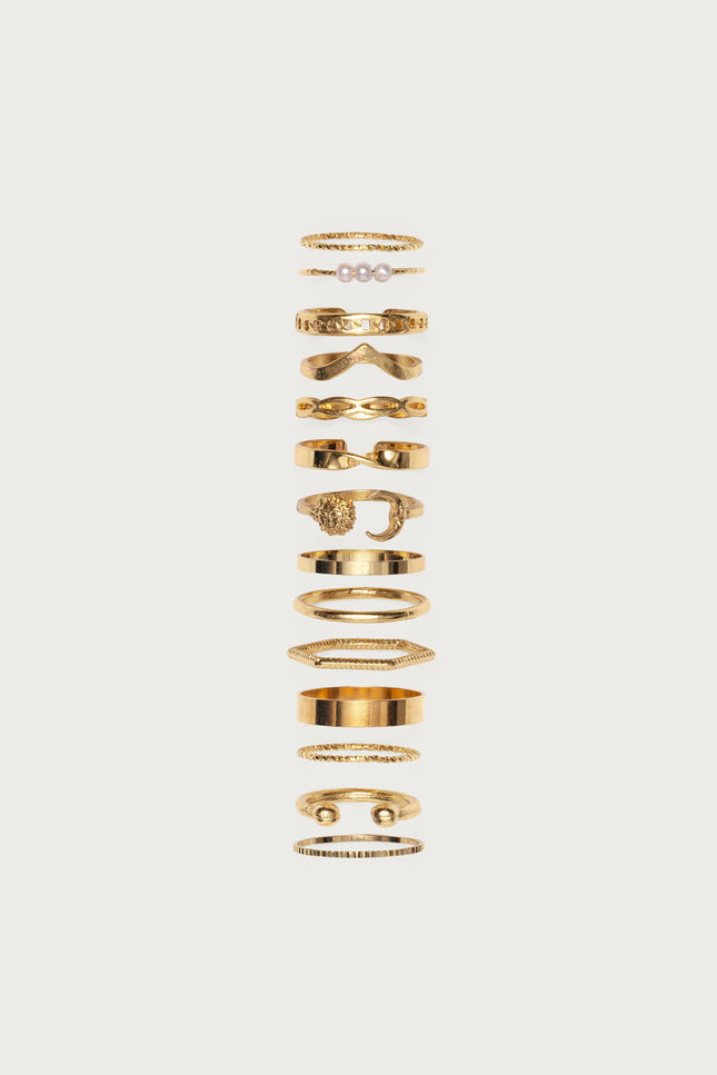 Assorted Stacking Ring Pack - Gold