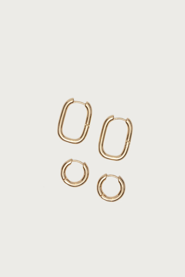Hoop Earring Pack - Gold