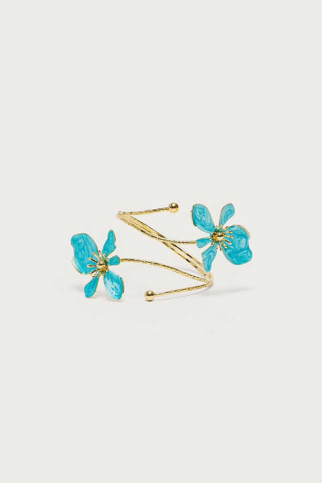 Blush Flower Arm Cuff - Blue