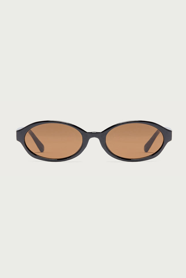 Clarke Oval Sunglasses - Jet Black