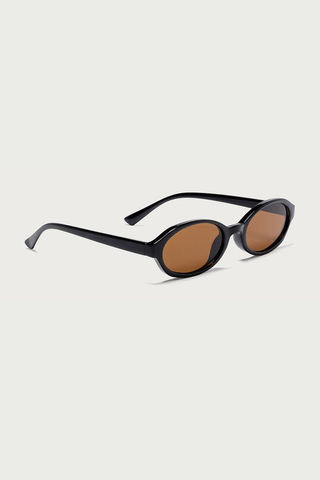 Clarke Oval Sunglasses - Jet Black