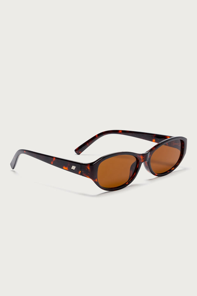 Lavinia Oval Sunglasses - Brown