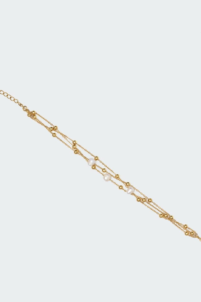 Pearly Layered Bracelet - Gold