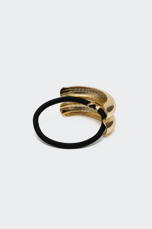 Sleek Double Cuff Hair Tie - Gold