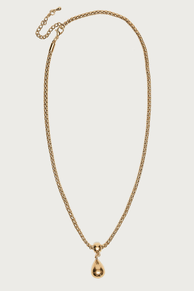 Teardrop Chain Necklace - Gold