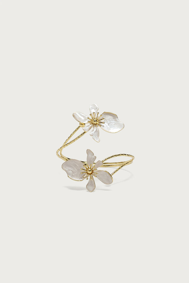 Blush Flower Arm Cuff - White