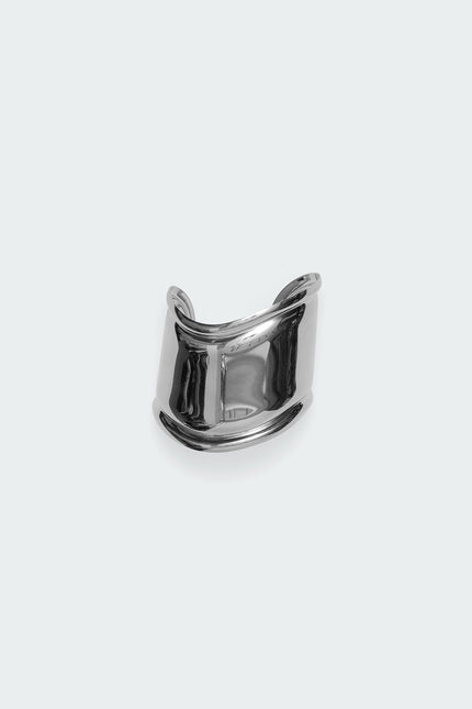 Curvy Arm Cuff - Silver