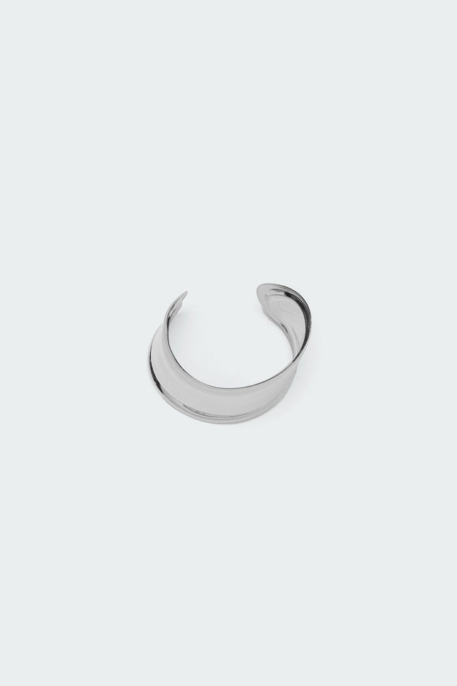 Curvy Arm Cuff - Silver