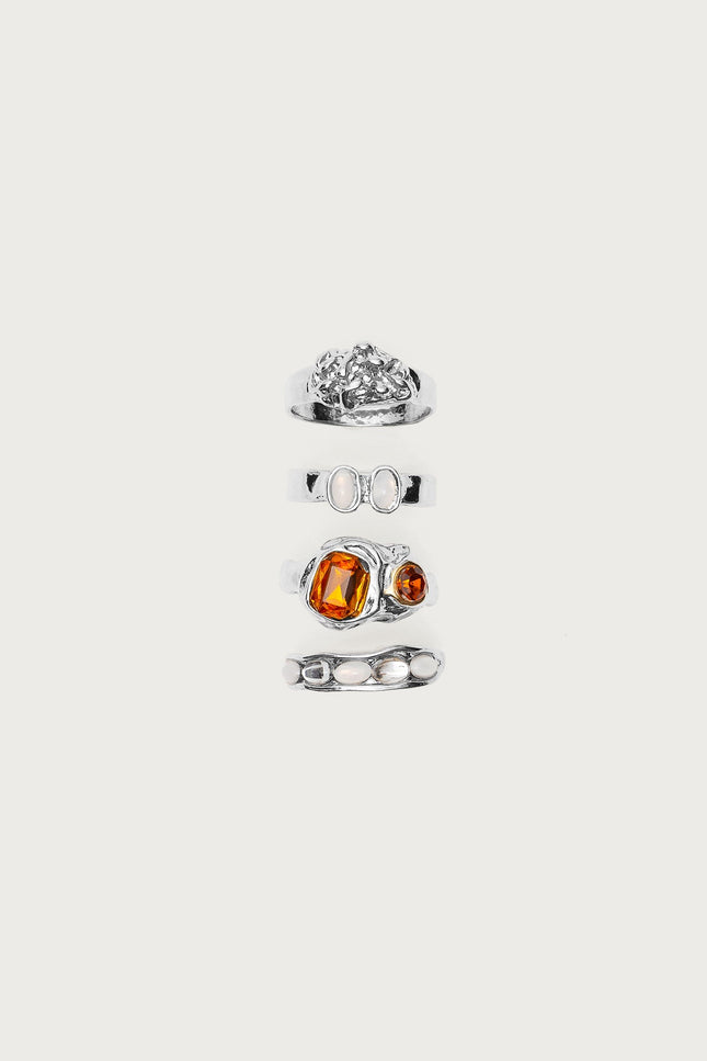 Mixed Gemstone Ring Pack - Silver