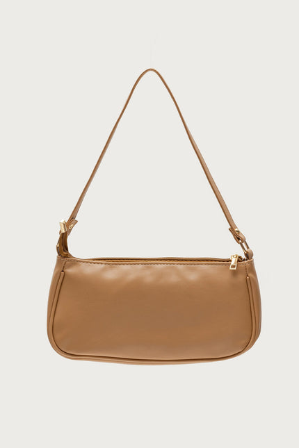 Sequin & Embroidered Straw Bag - Tan